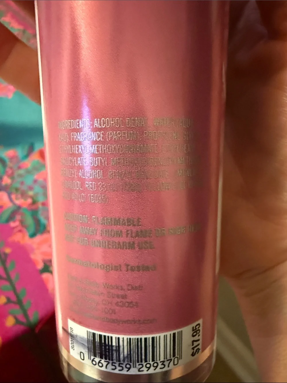 Bath & Body Works Pink Twist of Peppermint Body Mist